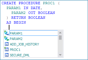 Prompt on Stored Procedures Parameters