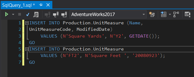 Visual Studio code highlighting