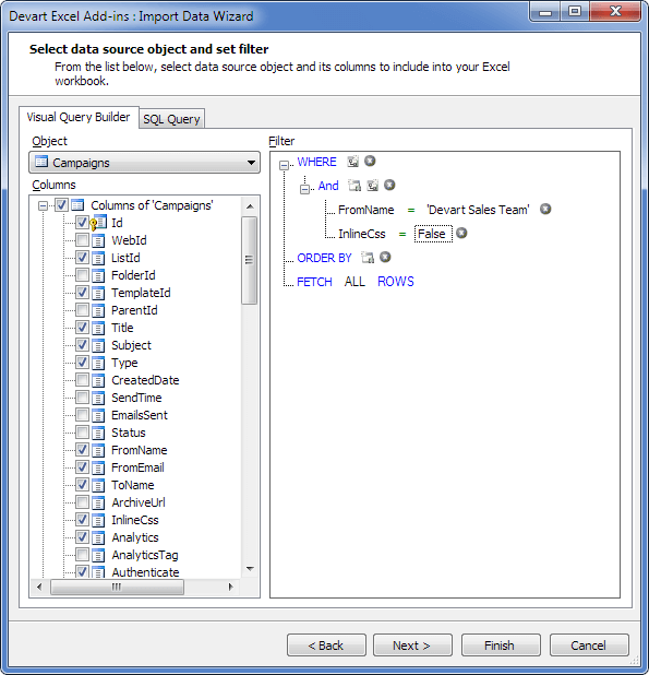 Devart Excel Add-in Universal Pack screenshot