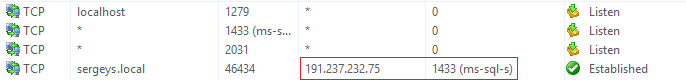 The connection to Azure: IP and host mapping