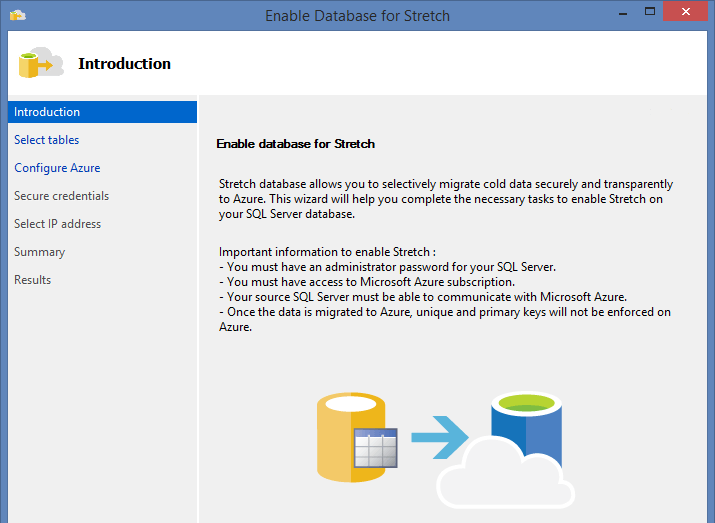 Database for Stretch introductory information