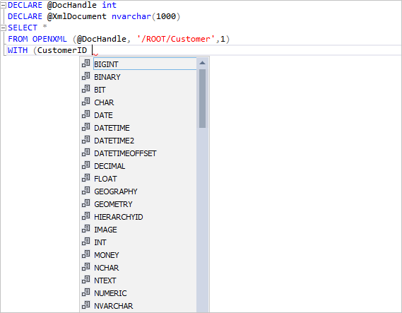 Code Completion features