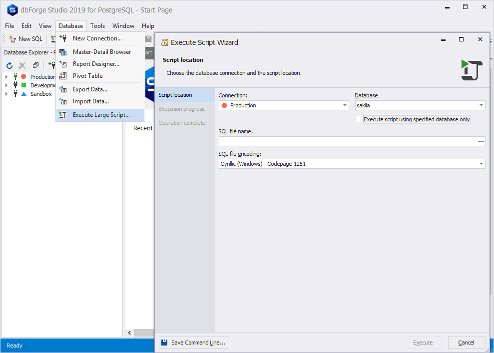 Handy Execute Script Wizard