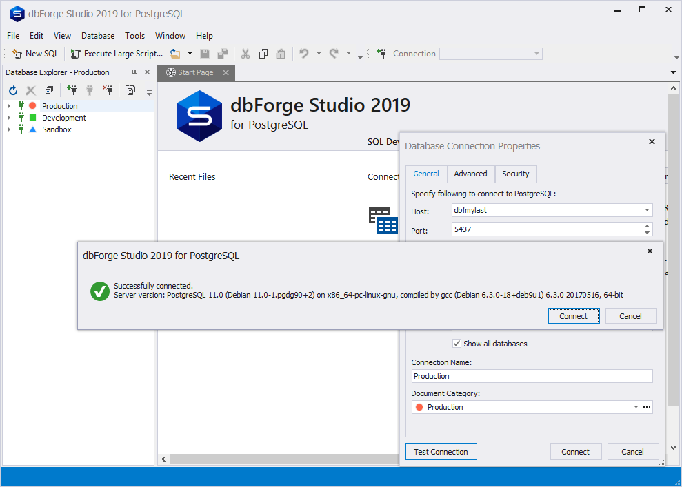 dbForge Studio for PostgreSQL now has connectivity support for PostgreSQL 11.x