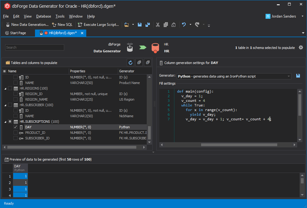 Python Generation Script
