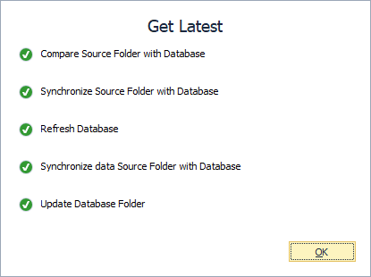 Synchronize the changes and complete the operation