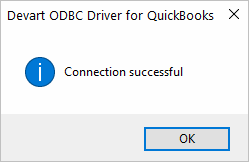 The connection is succesful