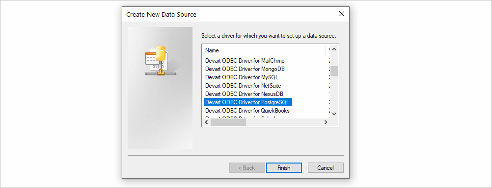 Neue ODBC-Datenquelle unter Windows erstellen