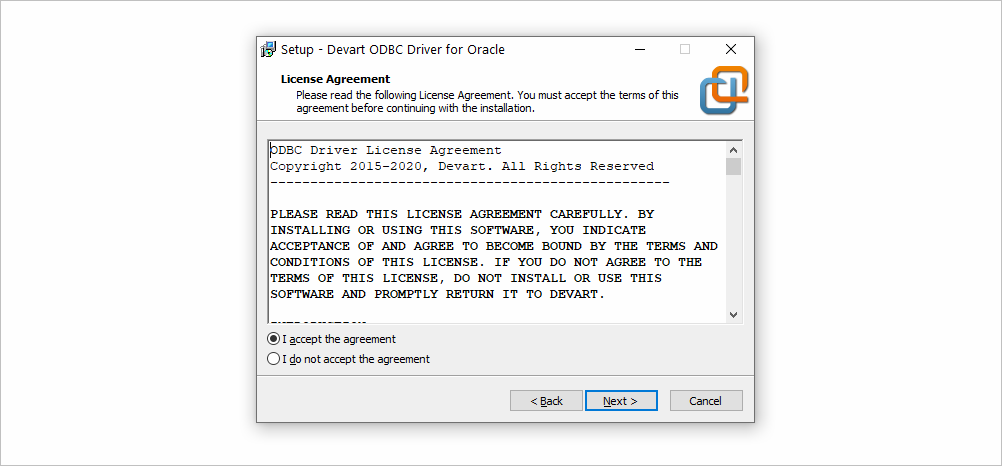 ODBC-Treiber für Windows – Lizenzvereinbarung
