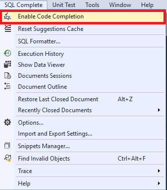 Enabling Code Completion