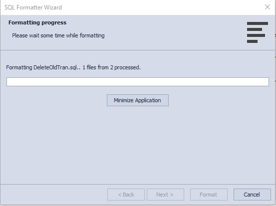Formatting the files