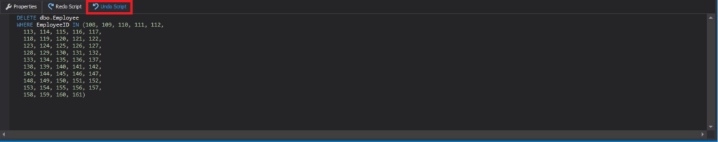 undo transaction script