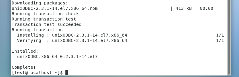Installing unixODBC on Linux (CentOS)