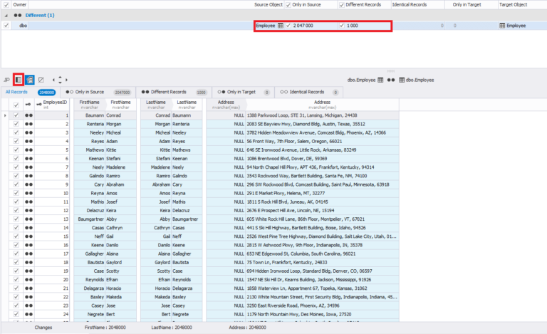 Compare and Find Data Differences Between Two Tables in SQL Server With ...