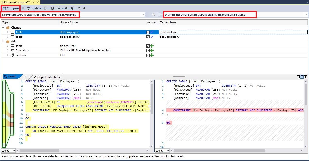 Compare and Find Data Differences Between Two Tables in SQL Server With ...