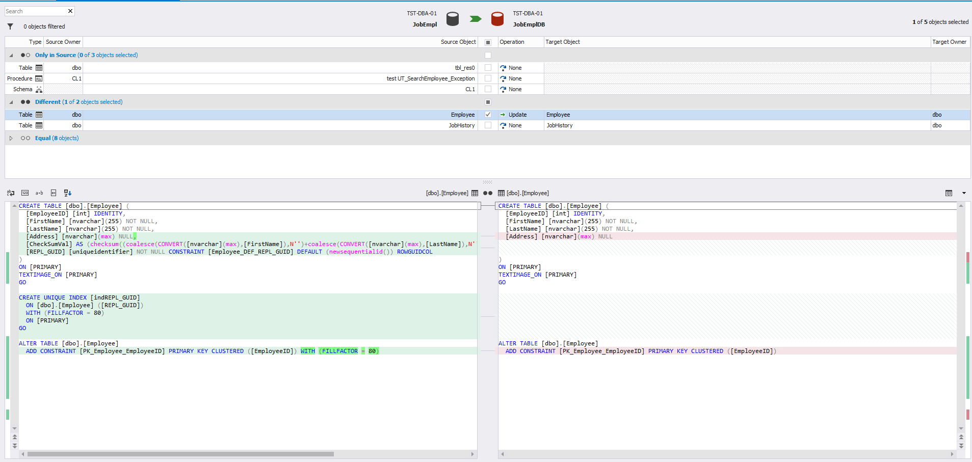 Compare and Find Data Differences Between Two Tables in SQL Server With ...