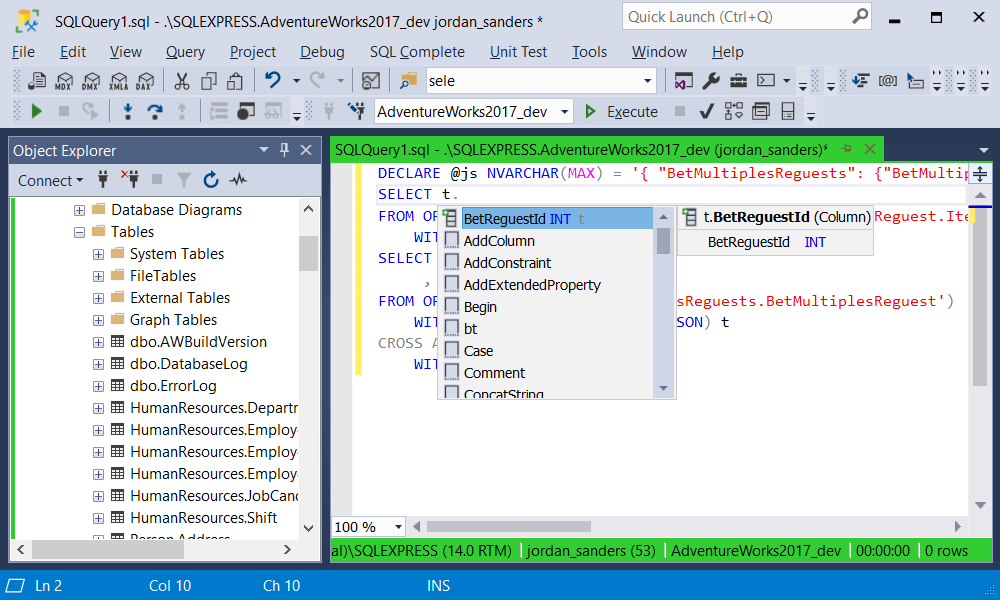 OPENJSON objects suggestion