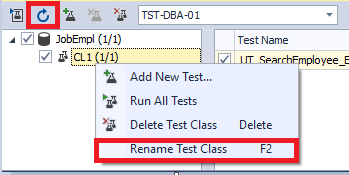 You can rename the test class within the dbForge Unit Test tool
