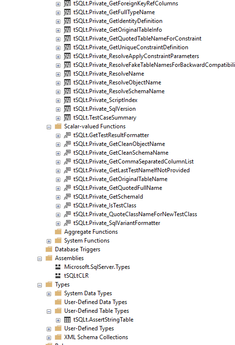 More tSQLt objects that have been created