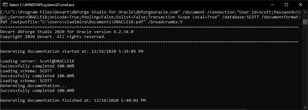 Generating documentation in a .pdf file format using the Documenter tool