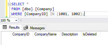 Running the SELECT query to check the data deletion