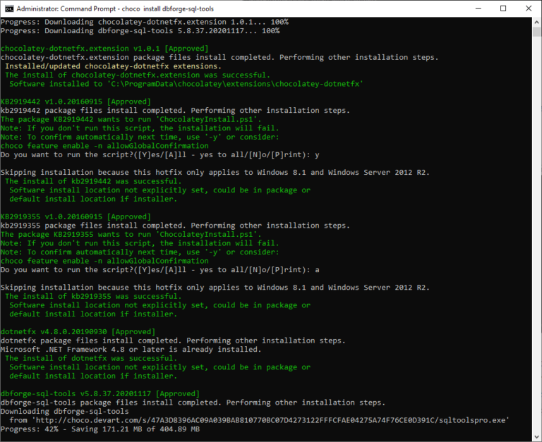 How to Install 15 dbForge SQL Tools in 15 Minutes Using Chocolatey ...