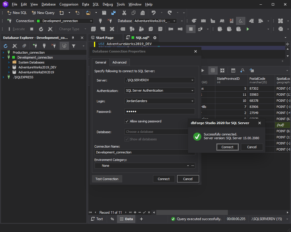 dbForge Studio for SQL Server 6.0 - display server version when testing connection