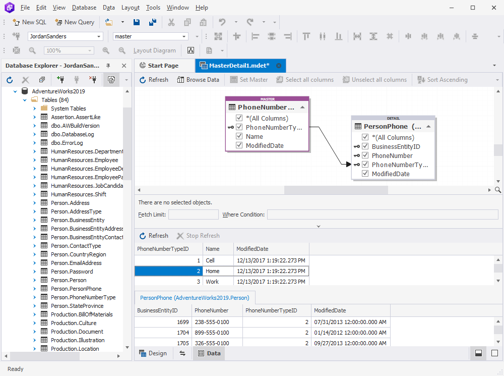 Build master-detail reports with dbForge Studio for SQL Server