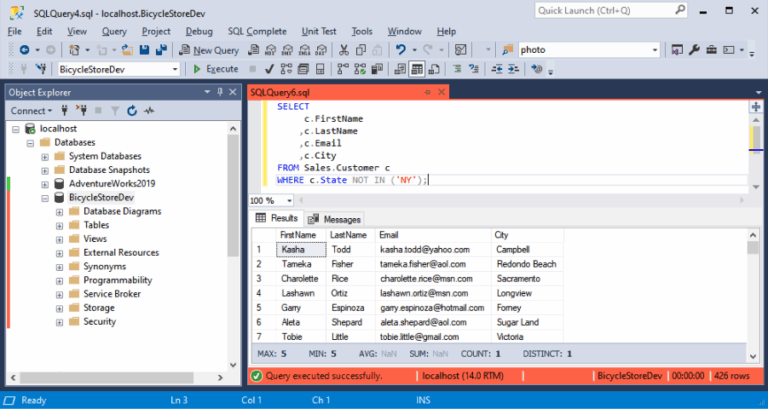 SQL Server EXISTS and NOT EXISTS