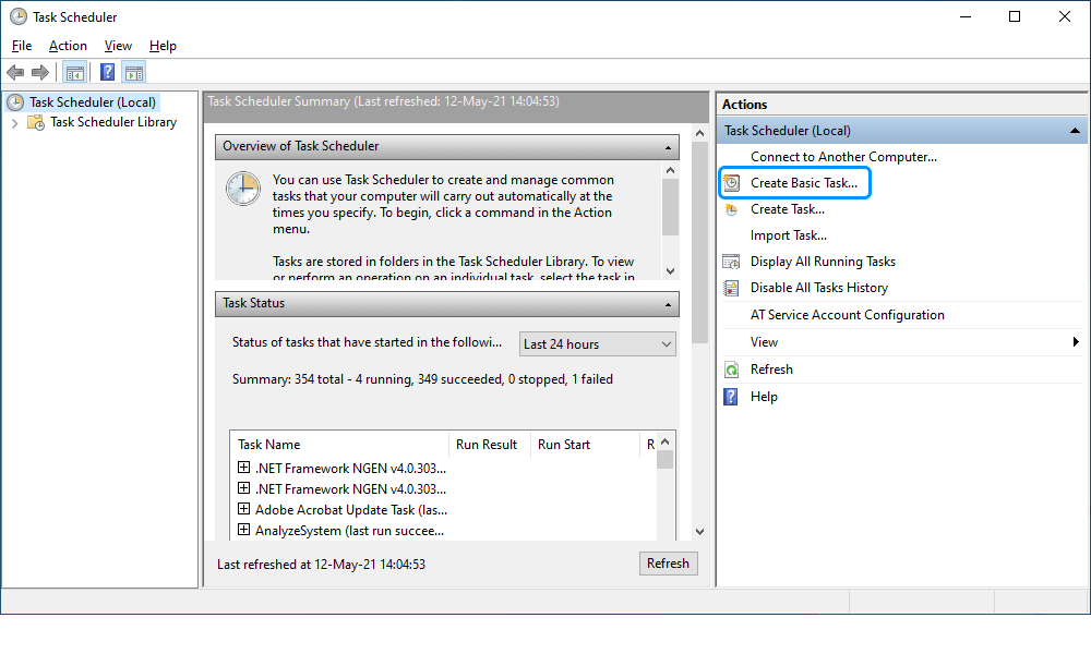 Schedule a data import from multiple CSV files