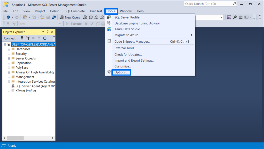 Start Activity Monitor from the Options menu