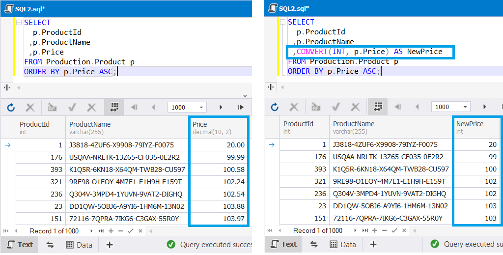 View explicit queries