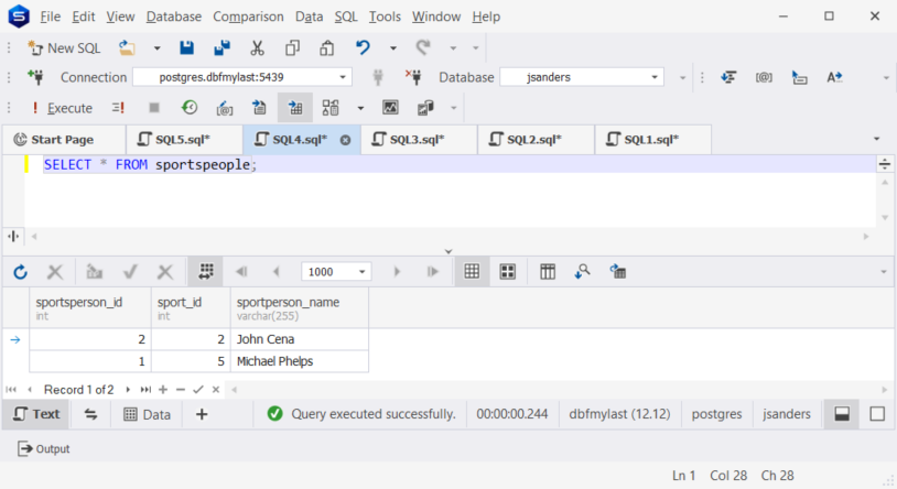 PostgreSQL add foreign key with ON UPDATE CASCADE - result demonstration