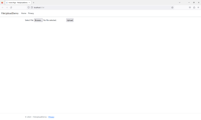 Uploading Files in ASP.NET 6 Core MVC using IFormFile Interface