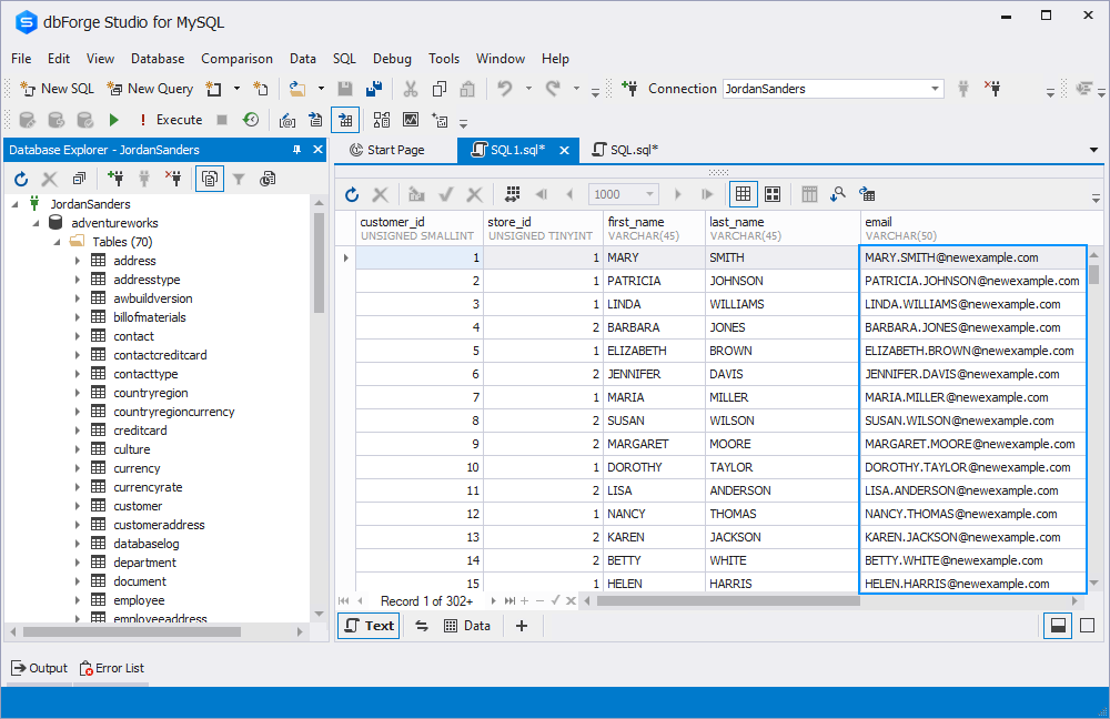 MySQL UPDATE LIKE - syntax and examples