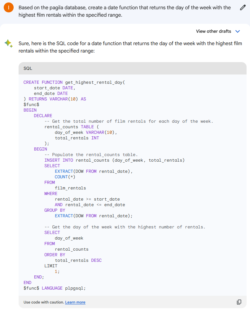Google Bard - Create a date function