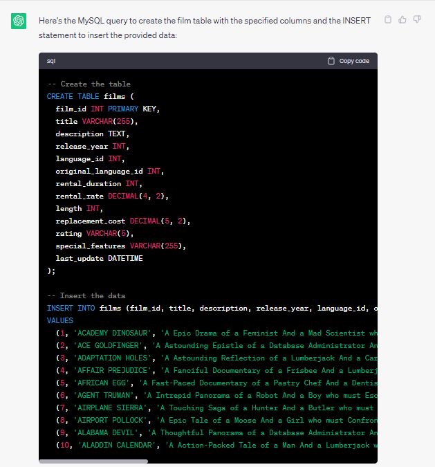 Query to import data from Excel to MySQL