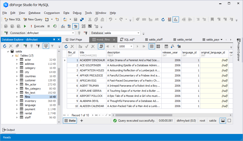 Successful conversion of Excel data to MySQL