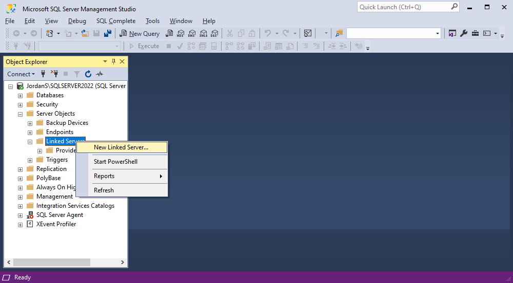 How to set up a Linked Server
