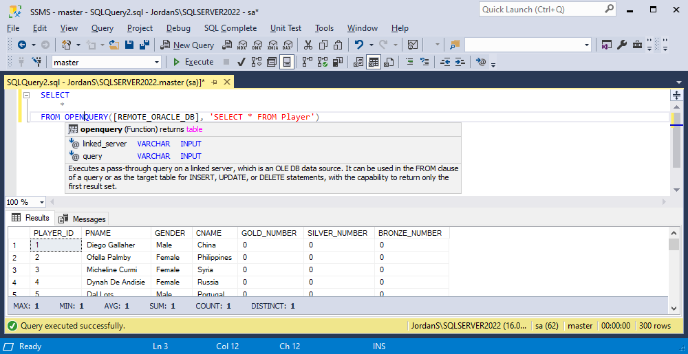 SELECT OPENQUERY