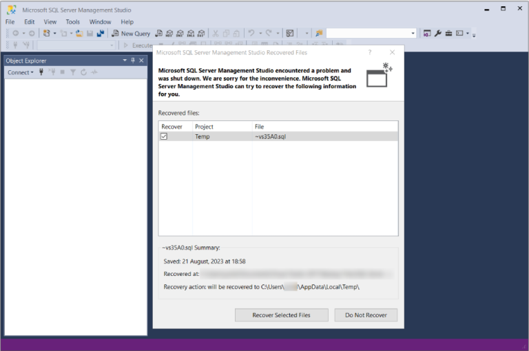 Ssms Tab Float R How to Recover Recently Closed Tabs in SSMS Using SQL Complete - Devart ...