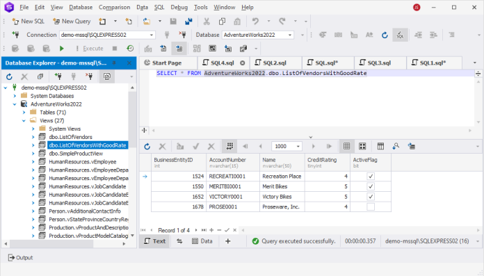 SQL Views and Materialized Views - Performance, Structure, Best Practices