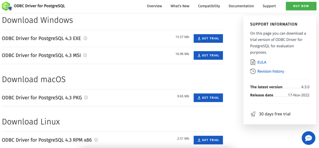 Download Devart ODBC driver