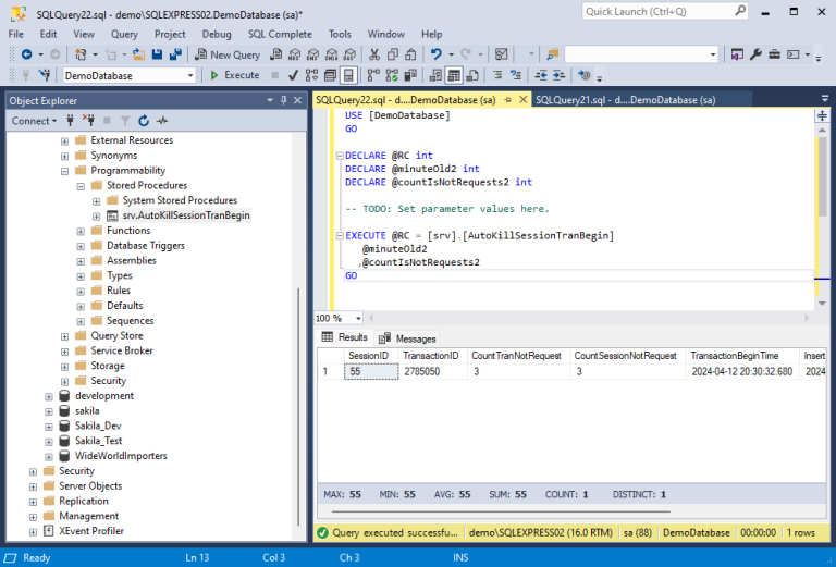 Find and Delete Incomplete Open Transactions in SQL Server