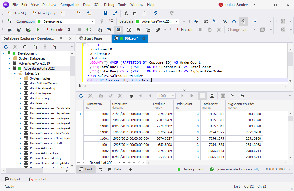 dbForge Studio for SQL Server - Complex metrics calculation