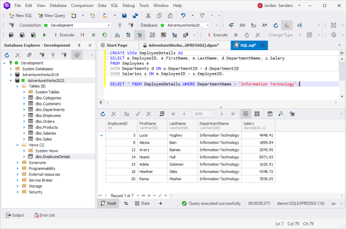 Tables vs Views in SQL Server — Syntax, Basics, Examples