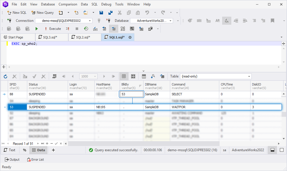 Use a system stored procedure