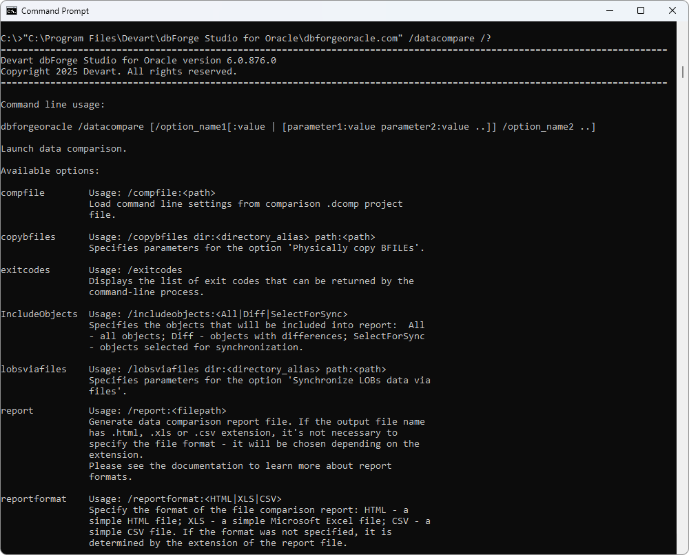 CLI-powered comparison reports
