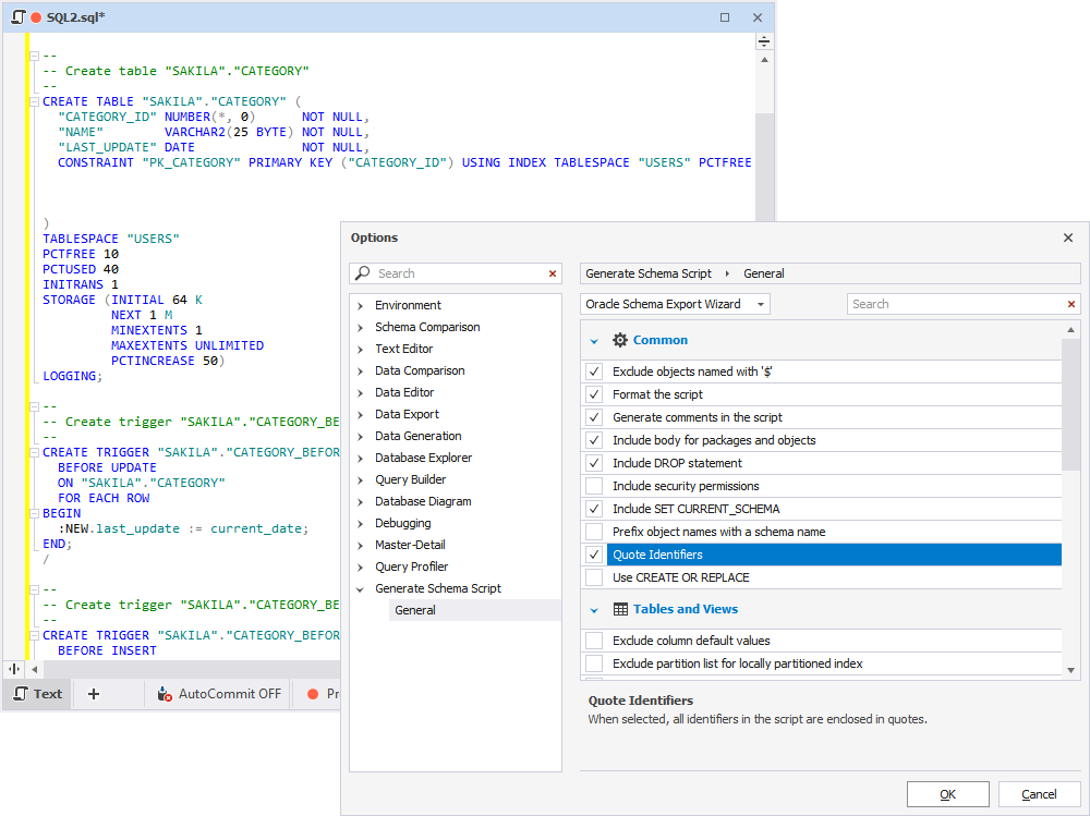 Enclose identifiers within square brackets