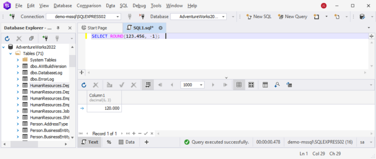 SQL Server ROUND Function Explained with Syntax and Real-World Examples